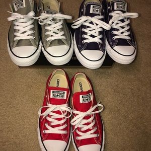 Converse BUNDLE (Red, Purple, Light Gray)
